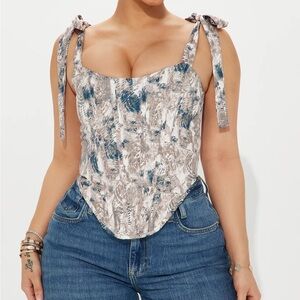 NEW FashionNova Tie Corset Top